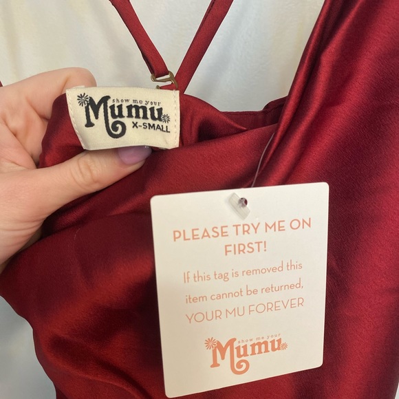 Red Verona Cowl Neck Midi Length Dress - Picture 4 of 4